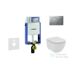 Geberit Kombifix falra szerelhető WC szett, Ideal Standard Tesi Wc soft close ülőkével, Sigma 01 matt króm nyomólappal 110302005NE3