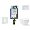 Geberit Kombifix falra szerelhető WC szett, Kielle Oudee Vortex WC soft close ülőkével, Geberit Sigma 30 fényes/matt fehér nyomólappal SANI15CA3184