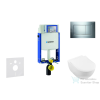Geberit Kombifix falra szerelhető WC szett, Villeroy &amp; Boch Subway 2.0 CeramicPlus WC soft close ülőkével, Geberit Sigma 30 fényes/matt króm nyomólappal 110302005NI6
