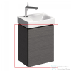 Geberit Xeno² 38x52,5x26,5 cm-es 1 ajtós alsószekrény mosdó nélkül,faerezetes szürke 500.502.43.1