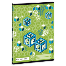  Geek sima füzet - A5 - 20-32 -zöld füzet