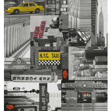 Gekkofix City taxi öntapadós tapéta 45cmx15m tapéta, díszléc és más dekoráció