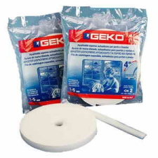 Geko - Ablaktömítő hab öntapadós fehér 15x6mm / 8m barkácsolás, csiszolás, rögzítés
