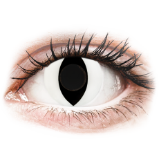 Gelflex CRAZY LENS - Cat Eye White - dioptria nélkül napi lencsék (2 db lencse)