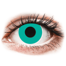 Gelflex CRAZY LENS - Solid Turquoise - dioptriával napi lencsék (2 db lencse) kontaktlencse