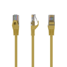 Gembird 25cm rj45 cat6 m/m sárga utp kábel pp6u-0.25m/y kábel és adapter