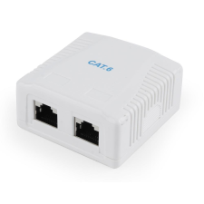 Gembird - 2x RJ45 Cat6 fali aljzat - NCAC-2F6-01 kábel és adapter