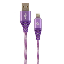 Gembird 8-pin - USB-A adat- és töltőkábel 1m lila-fehér (CC-USB2B-AMLM-1M-PW) (CC-USB2B-AMLM-1M-PW) kábel és adapter