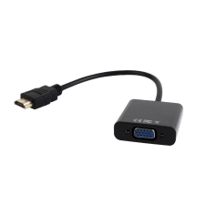 Gembird A-HDMI-VGA-03 HDMI to VGA and audio adapter cable single port Black kábel és adapter
