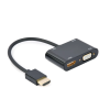 Gembird a-hdmim-hdmifvgaf hdmi male to hdmi female + vga female + audio adapter cable black a-hdmim-hdmifvgaf-01