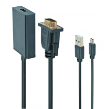 Gembird A-VGA-HDMI-01 VGA to HDMI adapter cable 0,15m Black kábel és adapter