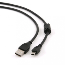 Gembird Cablexpert USB 2.0 --&gt; mini-USB B-type male ferrite 1.8m kábel (CCF-USB2-AM5P-6) kábel és adapter