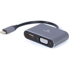 Gembird Cablexpert USB-C -&gt; HDMI + VGA adapter fekete (A-USB3C-HDMIVGA-01) kábel és adapter