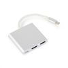 Gembird Cablexpert USB-C -> HDMI + USB-C + USB-A adapter ezüst (A-CM-HDMIF-02-SV) (A-CM-HDMIF-02-SV)