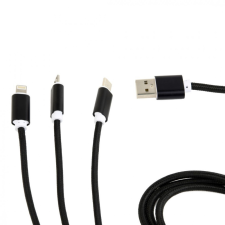 Gembird CC-USB2-AM31-1M-G USB 3-in-1 Charging cable 1m Black kábel és adapter