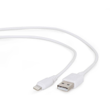 Gembird CC-USB2-AMLM-2M-W USB adat- és töltő- lightning kábel 2m Fehér mobiltelefon kellék