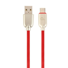Gembird CC-USB2R-AMCM-1M-R Premium rubber Type-C USB charging and data cable 1m Red kábel és adapter