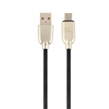 Gembird CC-USB2R-AMmBM-1M microUSB Premium rubber charging and data cable 1m Black kábel és adapter