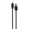 Gembird ccdb-musb2b-amlm-6 cotton braided 8-pin cable with metal connectors 1,8m black