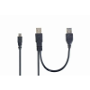  Gembird CCP-USB22-AM5P-3 Dual USB A to Mini-USB cable 0,9m Black