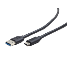 Gembird CCP-USB3-AMCM-0.1M USB-C apa USB3.0-A apa Adatkábel 0.1m - Fekete kábel és adapter