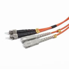 Gembird CFO-STSC-OM2-1M optikai patch kábel ST-SC Duplex 1m - Narancssárga kábel és adapter