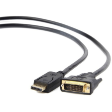 Gembird Displayport -> DVI-D M/M video jelkábel 1.8m fekete kábel és adapter