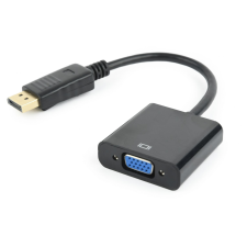 Gembird DisplayPort to VGA M/F adapter 0,2m Black kábel és adapter