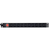 Gembird EG-PDU-10C132C19 Rackbeépíthető elosztó 10 aljzatos 2m - Fekete