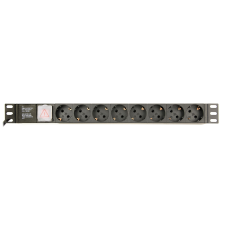 Gembird hálózati elosztó kapcsolóval 8din 3m black eg-pdu-014 hosszabbító, elosztó