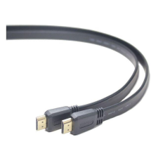 Gembird HDMI V2.0 apa-apa lapos kábel aranyozott csatlakozóval 1.8m kábel és adapter