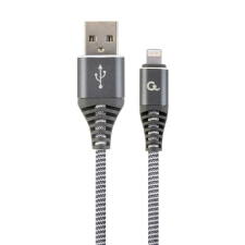 Gembird Lightning - USB-A adat- és töltőkábel 1m szürke-fehér (CC-USB2B-AMLM-1M-WB2) (CC-USB2B-AMLM-1M-WB2) mobiltelefon kellék