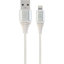 Gembird Lightning - USB-A adat- és töltőkábel 2m ezüst-fehér (CC-USB2B-AMLM-2M-BW2) (CC-USB2B-AMLM-2M-BW2) mobiltelefon kellék