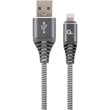 Gembird Premium USB-Lighthning Adat/töltőkábel - 1m - szürke (CC-USB2B-AMLM-1M-WB2) kábel és adapter