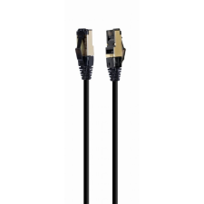 Gembird S/FTP CAT8 Patch kábel 1m Fekete kábel és adapter