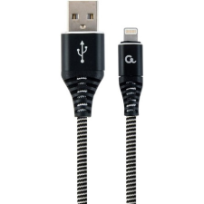 Gembird usb 2.0 a - lightning m / m adatkábel 1m fekete-fehér kábel és adapter