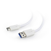 Gembird USB 3.0 AM to Type-C cable (AM/CM), 3m, white