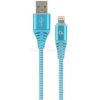 Gembird USB-A 2.0 -> Lightning M/M adatkábel 1m kék-fehér Premium (CC-USB2B-AMLM-1M-VW)