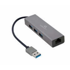  Gembird USB AM Gigabit Network Adapter With 3-port USB 3.0 Hub Grey hálózati kártya