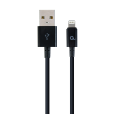 Gembird USB apa - Lightning apa Adat- és töltőkábel 2m - Fekete kábel és adapter