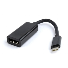 Gembird USB-C -> Displayport M/F adapter 0.15m fekete kábel és adapter