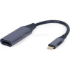 Gembird USB-C -> HDMI 1.4 M/F adapter 0.15m szürke (A-USB3C-HDMI-01)