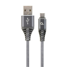 Gembird USB type-C - USB Type-A szövet borítású adat- és töltőkábel 2m szürke (CC-USB2B-AMCM-2M-WB2) kábel és adapter