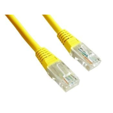 Gembird UTP Cat5e patch kábel 0.5m - sárga kábel és adapter