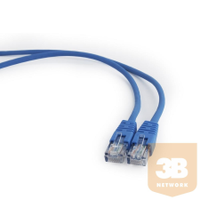 Gembird UTP kat.5e RJ45 patch kábel, 0.5m, kék kábel és adapter