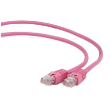 Gembird UTP kat.5e RJ45 patch kábel, 5m, rózsaszín kábel és adapter