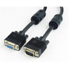  Gembird VGA M/F video jelkábel hosszabbító 10m fekete kábel és adapter