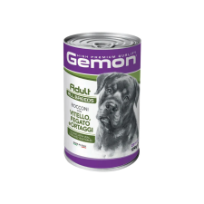 Gemon Adult Konzerv Kutyáknak (Borjú, Máj és Zöldségek) - 1250 g kutyaeledel