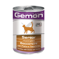 Gemon Cat senior csirke&pulyka konzerv 415g macskaeledel