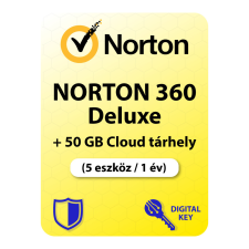 Gen Digital Inc. Norton 360 Deluxe + 50 GB Felhőalapú tárolás (5 eszköz / 1 év) (EU) (Elektronikus licenc) karbantartó program